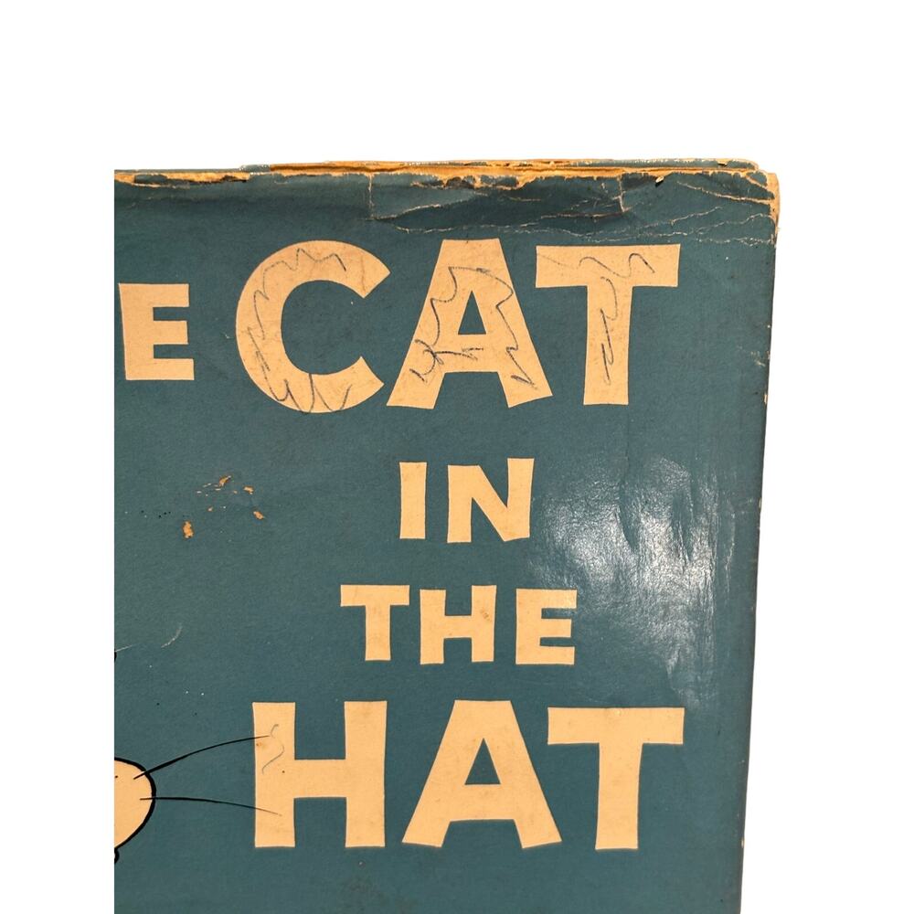 VTG 1957 1st Educational Ed. The Cat in the Hat, Seuss, Houghton Mifflin, HCDJ - Picture 8 of 8
